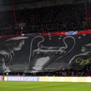 Supporters of PSV with a banner